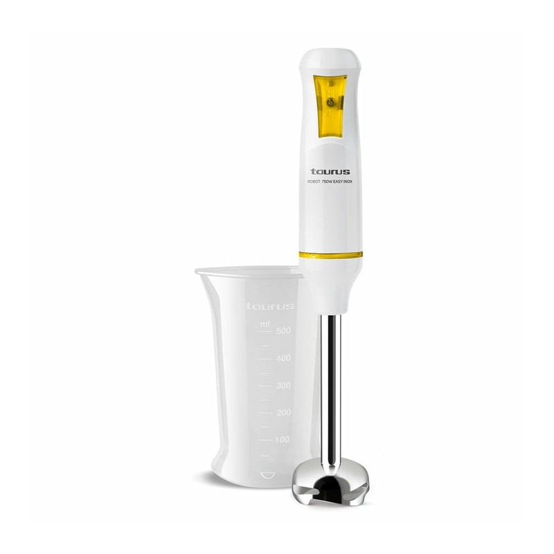 Taurus Robot 750 Easy inox 0,5 L Batidora de inmersión 750 W Blanco, Amarillo