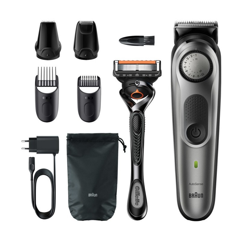 Braun All-in-one MGK7320 Batería 2,1 cm Mojado y seco Negro, Gris