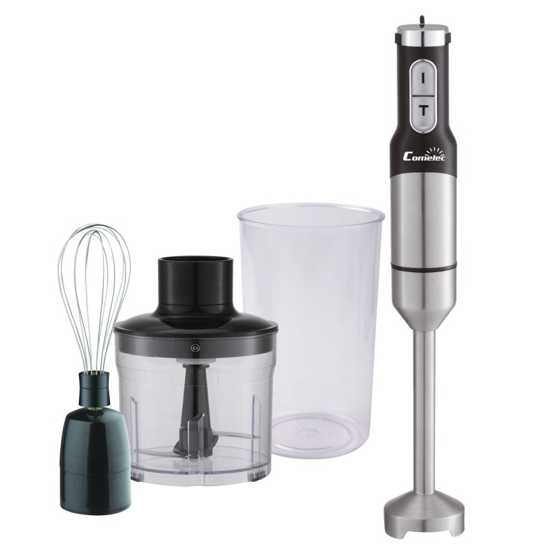 Comelec BV1550 licuadora Batidora de inmersión 1500 W Negro, Acero inoxidable