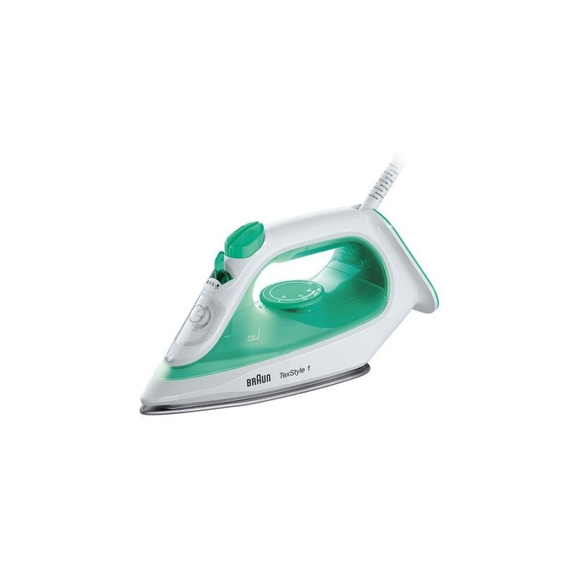 Braun TexStyle 1 SI 1040 GR Plancha a vapor Suela de cerámica 2000 W Verde, Blanco