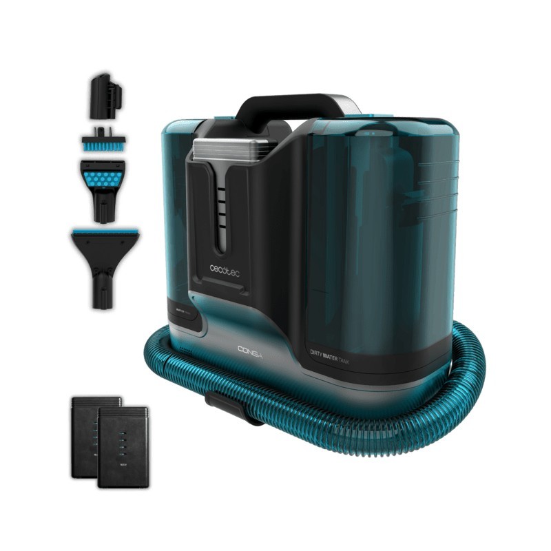 Cecotec 08666 máquina de limpieza de alfombras De mano Seca y húmeda Negro, Azul