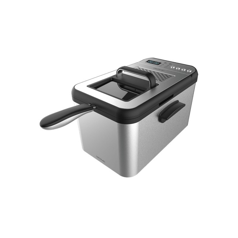 Cecotec Cleanfry Luxury 4000 Sencillo 4,2 L Independiente 3270 W Freidora Negro, Acero inoxidable