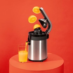 Cecotec Xqueeze RetroJuice 600 Steel Licuadora centrífuga 600 W Negro, Metálico