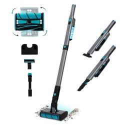 Cecotec Scoba 2100 Twice Aspiradora vertical Batería Secar Ciclónico Sin bolsa 210 W Negro, Azul