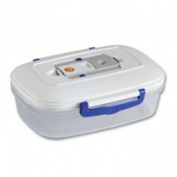 Magic Vac ACO1093 recipiente de almacenar comida Rectangular Caja 1 L Transparente, Blanco 1 pieza(s)