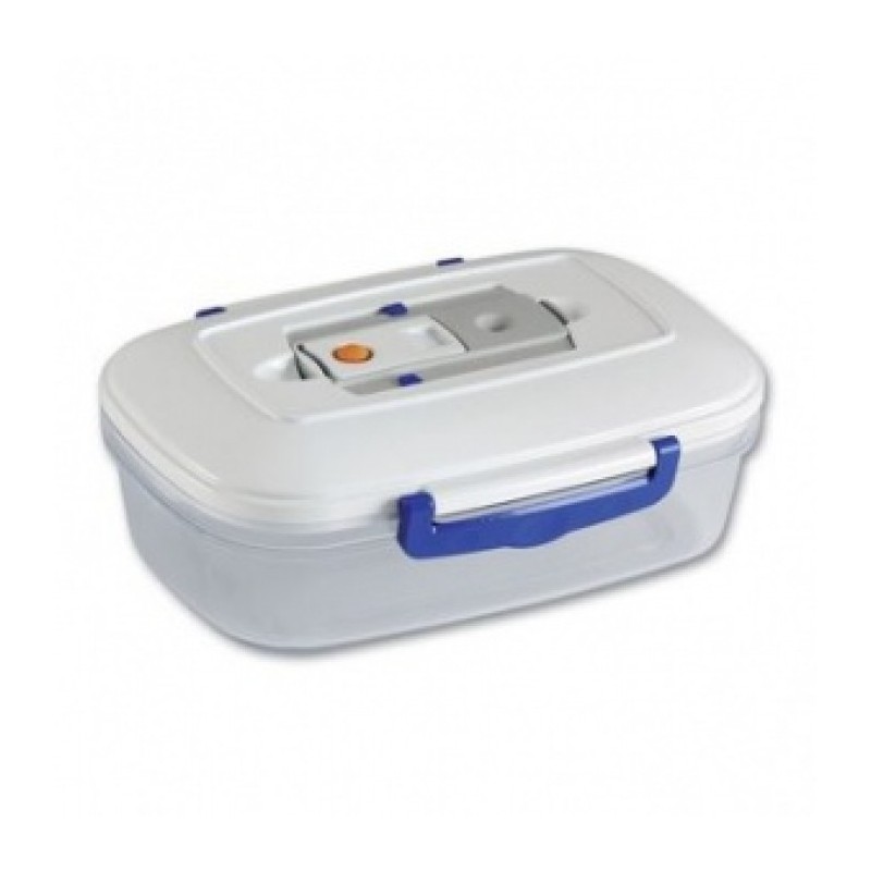 Magic Vac ACO1093 recipiente de almacenar comida Rectangular Caja 1 L Transparente, Blanco 1 pieza(s)