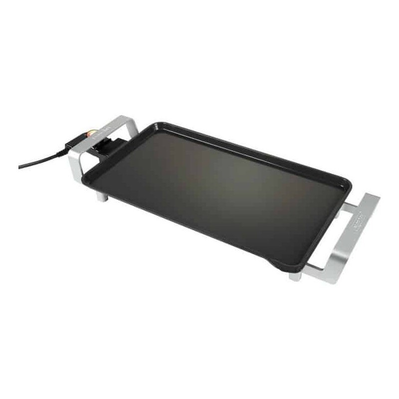 Bourgini 10.2009.00.00 plancha eléctrica Independiente 2500 W Negro, Plata