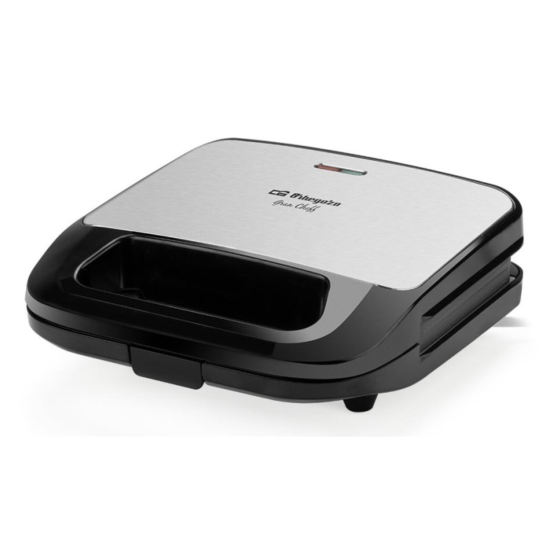 Orbegozo SW 7260 sandwichera 750 W Negro, Plata