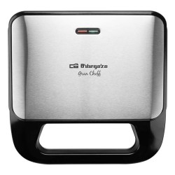 Orbegozo SW 7260 sandwichera 750 W Negro, Plata