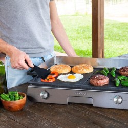 Cecotec 03182 barbacoa y parrilla al aire libre Isla de cocina Eléctrico Negro, Acero inoxidable 3000 W