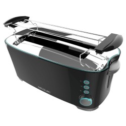 Cecotec 02180 tostadora 7 4 rebanada(s) 1350 W Negro, Acero inoxidable