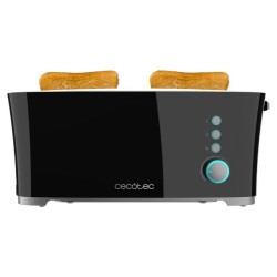 Cecotec 02180 tostadora 7 4 rebanada(s) 1350 W Negro, Acero inoxidable