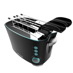 Cecotec 02184 tostadora 7 2 rebanada(s) 650 W Negro, Acero inoxidable