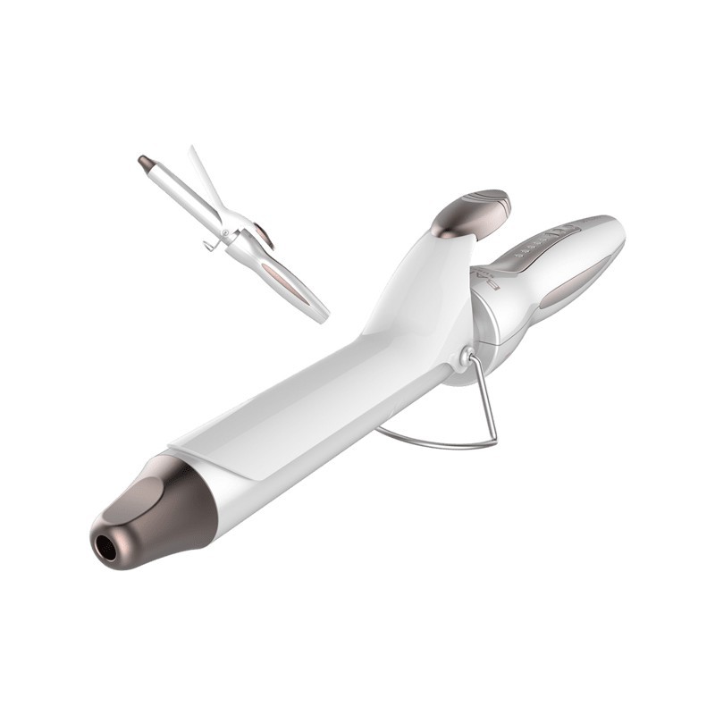 Cecotec Bamba SurfCare Curly Rizador de pelo Caliente Plata, Blanco