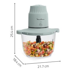 Moulinex Choppeo DJ603110 picadora eléctrica de alimentos 1 L 500 W Gris, Transparente