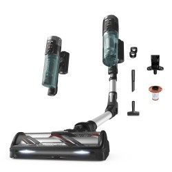 Rowenta RH9A32 Aspiradora escoba 2 en 1 Batería Secar Sin bolsa Aluminio, Verde