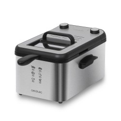 Cecotec CleanFry Infinity 3000 Sencillo 5,6 L Independiente 2400 W Freidora Negro, Acero inoxidable