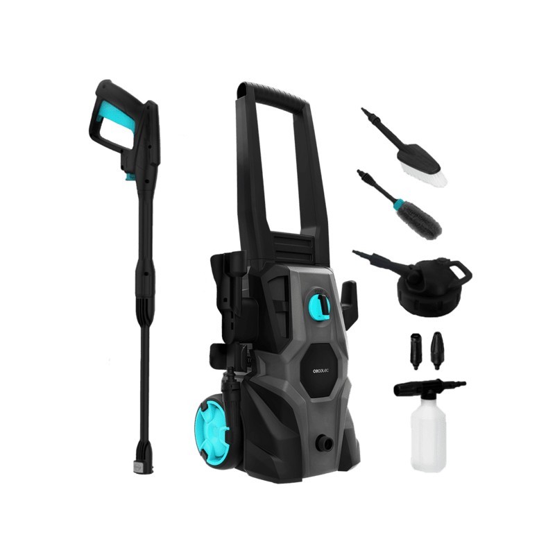 Cecotec 08137 Limpiadora de alta presión o Hidrolimpiadora Vertical Eléctrico 468 l h 1600 W Negro, Gris