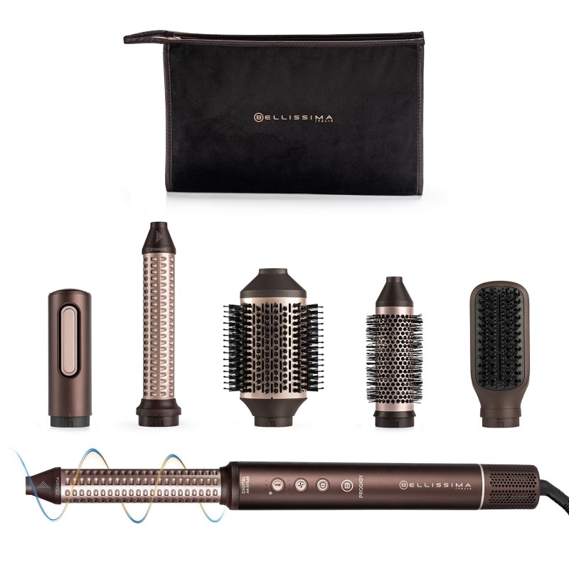 Bellissima 11956 Utensilio de peinado Herramienta de peinado con múltiples accesorios Caliente Marrón 1200 W