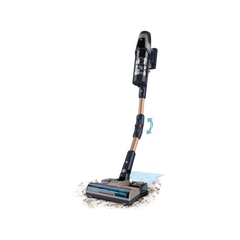 Cecotec Conga Rockstar 11500 Odyssey Station Connected IA Aspiradora escoba 2 en 1 Batería Secar HEPA Sin bolsa 1,7 L 850 W