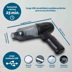 Grunkel CARFORCE2 aspiradora de mano Negro Sin bolsa