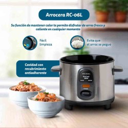 Grunkel RC-06L arrocera 0,6 L 300 W Acero inoxidable