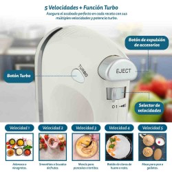 Grunkel AM-350TURBO5 batidora Batidora de mano 350 W Blanco