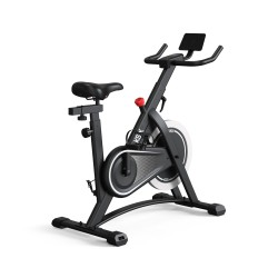 Ksix Bicicleta estática indoor KB01, Soporte Tablet y Smart Phone, Ajustable, Compatible apps Kinomap y Zwift, Negro