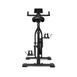 Ksix Bicicleta estática indoor KB01, Soporte Tablet y Smart Phone, Ajustable, Compatible apps Kinomap y Zwift, Negro