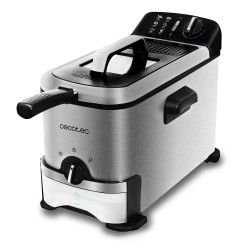 Cecotec CleanFry Infinity 3000 ProFilter Sencillo 3 L 2400 W Freidora Negro, Acero inoxidable