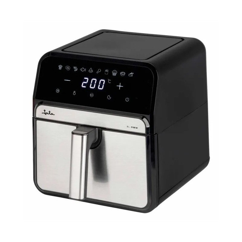 JATA JEFR1242 freidora Sencillo 8 L Independiente 2100 W Freidora de aire caliente Negro, Plata