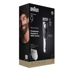 Braun BeardTrimmer 9 BT9520 depiladora para la barba Batería 52 2 cm Mojado y seco Negro, Gris