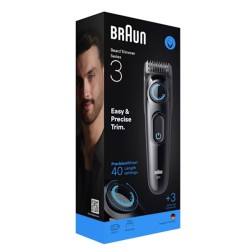 Braun BT3520 depiladora para la barba Batería 40 2 cm Negro, Azul