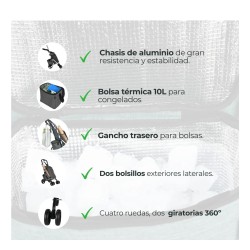 JATA HCAR2502 bolsa de compras Gris Bolsa para carrito de la compra