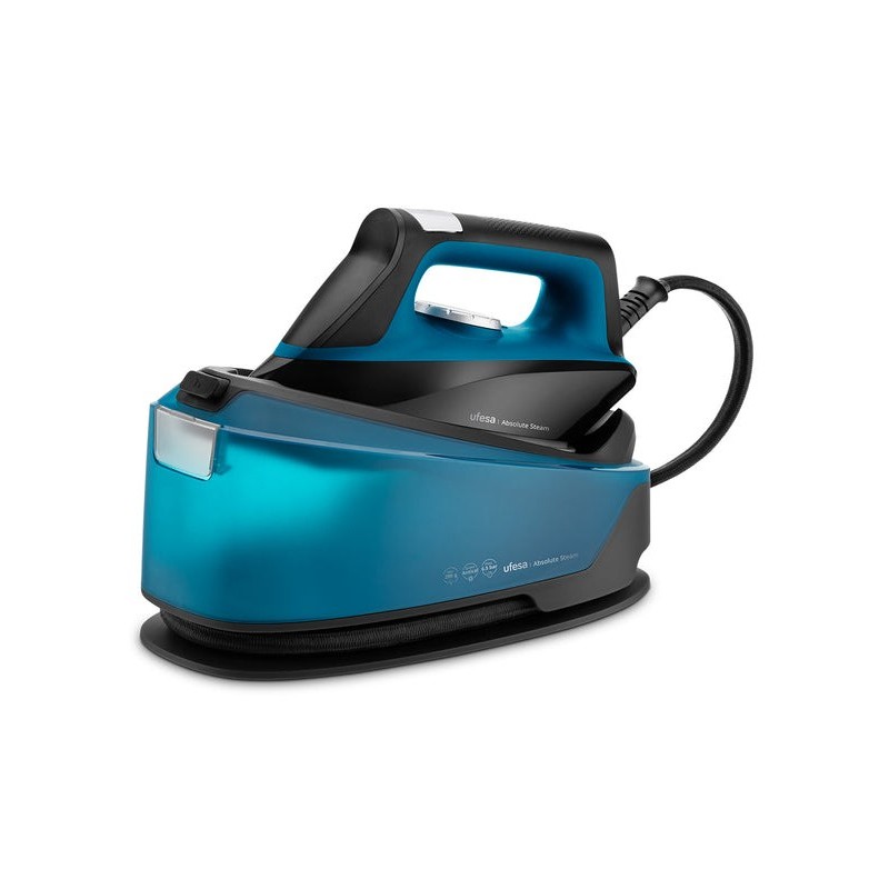Ufesa 80205969 estación plancha al vapor 2400 W 1,2 L Suela de cerámica Negro, Azul