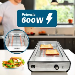 Grunkel TSP-INOX tostadora 6 4 rebanada(s) 600 W Acero inoxidable