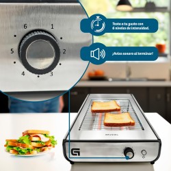 Grunkel TSP-INOX tostadora 6 4 rebanada(s) 600 W Acero inoxidable