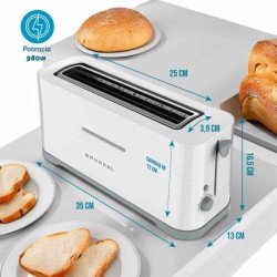 Grunkel TS-40EASYTOAST tostadora 7 1 rebanada(s) 970 W Blanco