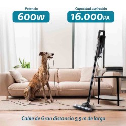 Grunkel ASP-ROLLER aspiradora de pie y escoba eléctrica Aspiradora escoba Corriente alterna Secar HEPA Sin bolsa 0,9 L 600 W