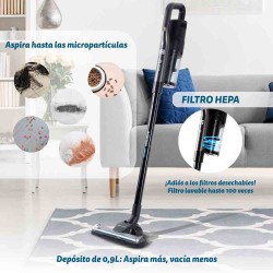 Grunkel ASP-ROLLER aspiradora de pie y escoba eléctrica Aspiradora escoba Corriente alterna Secar HEPA Sin bolsa 0,9 L 600 W