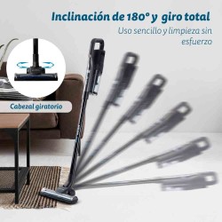Grunkel ASP-ROLLER aspiradora de pie y escoba eléctrica Aspiradora escoba Corriente alterna Secar HEPA Sin bolsa 0,9 L 600 W
