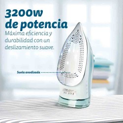 Grunkel PL-3200MAXTOP plancha Plancha a vapor 3200 W Azul