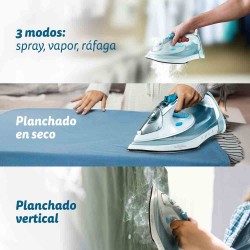 Grunkel PL-3200MAXTOP plancha Plancha a vapor 3200 W Azul