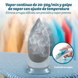 Grunkel PL-3200MAXTOP plancha Plancha a vapor 3200 W Azul