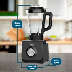 Grunkel BAT-2000 MASTERPRO licuadora 1,5 L Batidora de vaso 2000 W Negro, Transparente