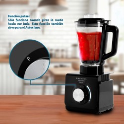 Grunkel BAT-2000 MASTERPRO licuadora 1,5 L Batidora de vaso 2000 W Negro, Transparente
