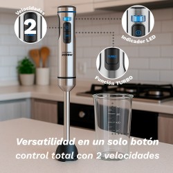 Grunkel BM-2000SET batidora Batidora de mano 2000 W Acero inoxidable, Negro