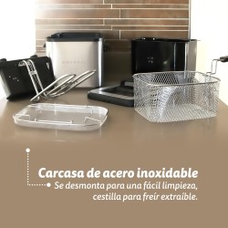 Grunkel MAXIFRYPRO freidora Sencillo 4,2 L Independiente 3000 W Acero inoxidable