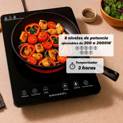 Grunkel IFR-2000 Negro Encimera 29 cm Halógeno 1 zona(s)