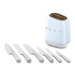 Smeg KBSF02PB juego de cuchillos y cubertería de cocina Bloque con ranuras para cuchillos